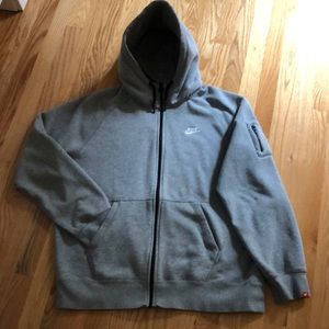 Nike full zip hoody with key/card pocket on sleeve